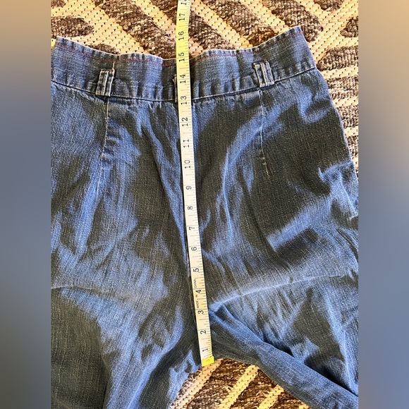 Vintage 1970s 70s Wide Leg Bell Bottom Denim Jeans Small Pics for Measurements - Picture 11 of 12